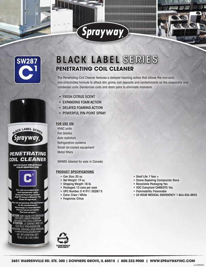 Sprayway سبراي واي SW287 منظف لفائف بالضغط، 19 أونصة - Image 2